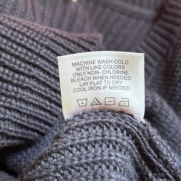 Tyler Boe 100% Cotton V-Neck Tunic Sweater Women's Medium Navy Zipper Detail - Picture 11 of 11